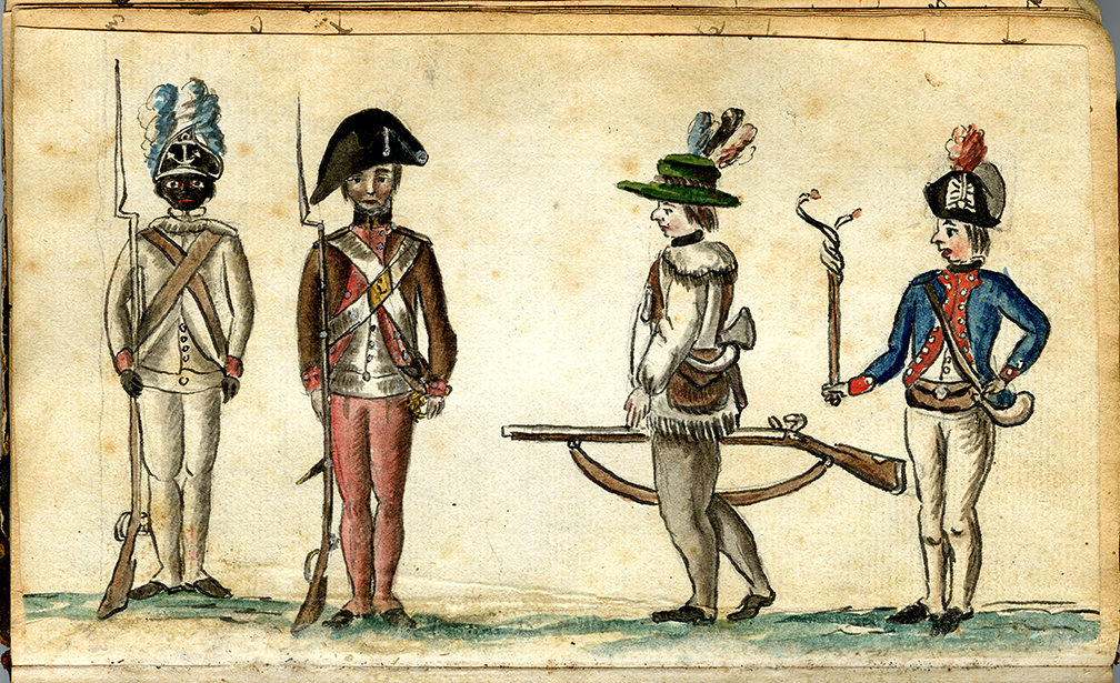 Soldiers at Yorktown by -Baptiste-Antoine de Verger